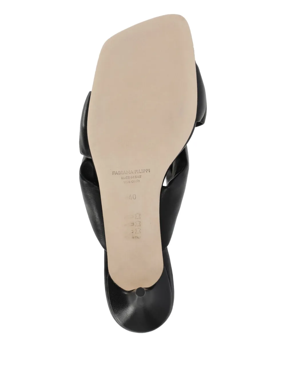 Fabiana Filippi 70mm Knotted Square-toe Sandals In Black