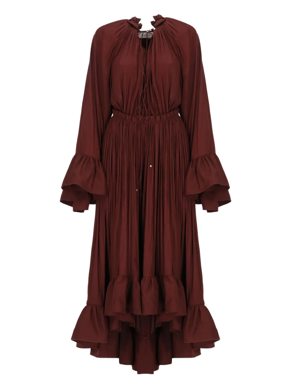 pleated ruffled dress