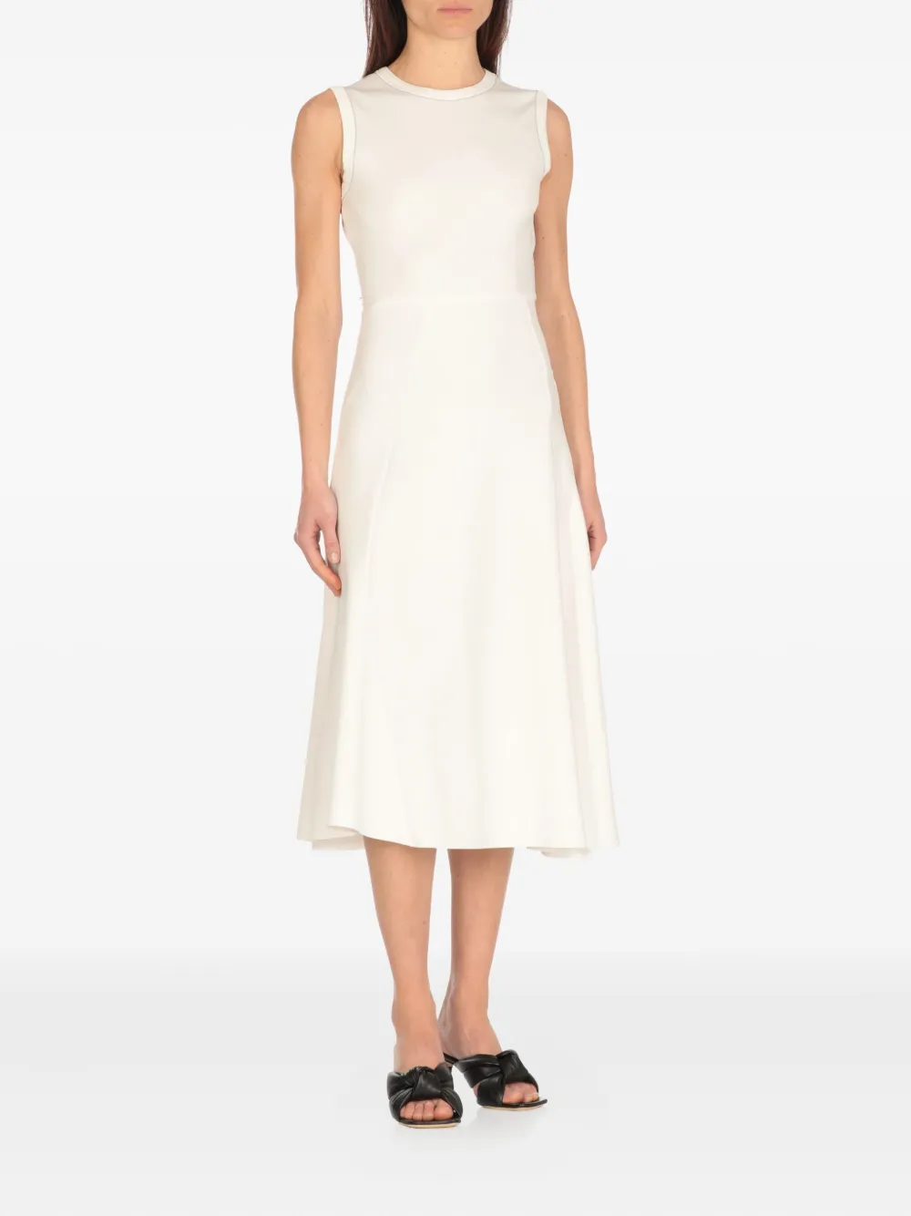 Fabiana Filippi Mouwloze midi-jurk Wit
