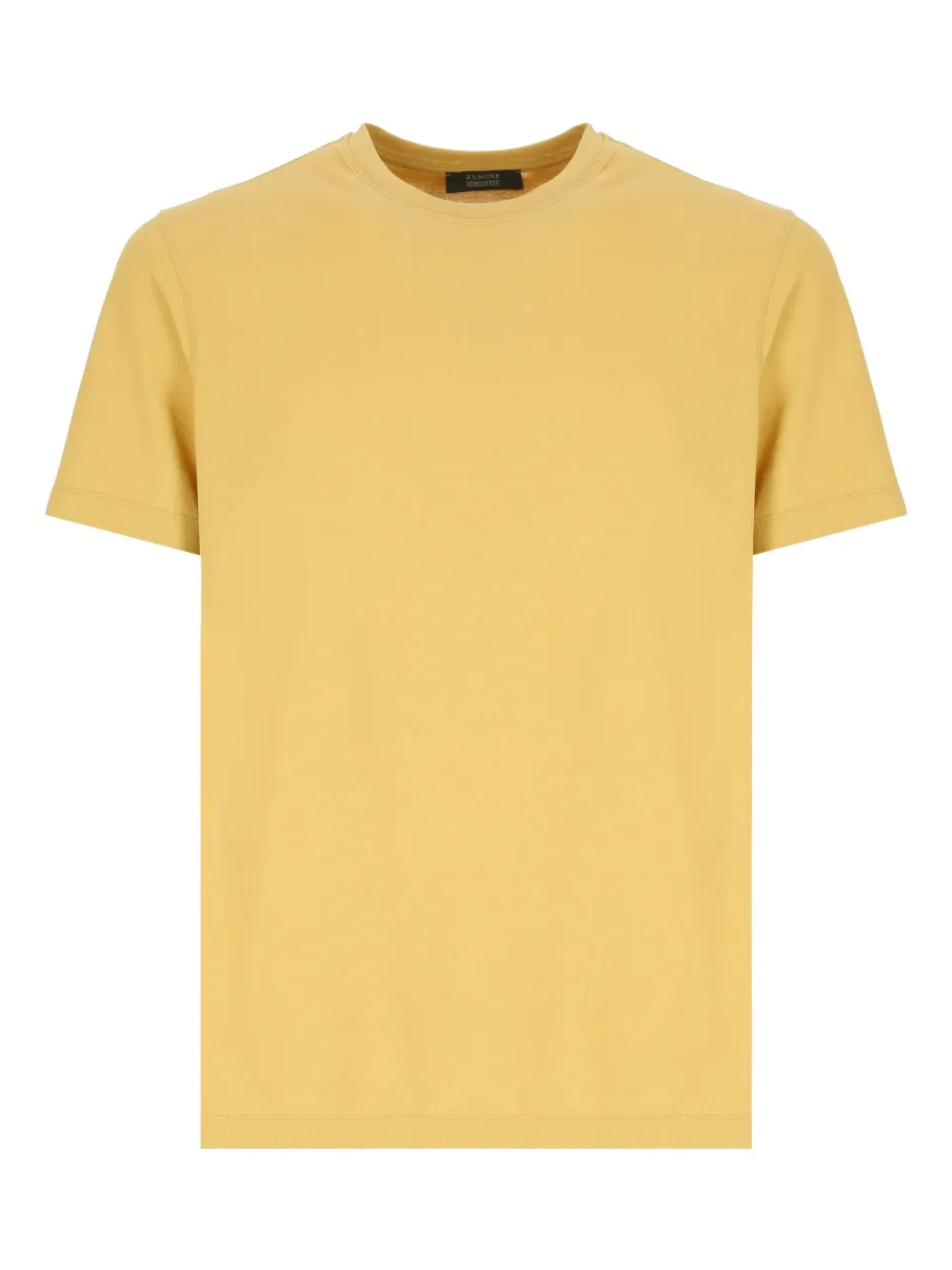 Zanone crew-neck short-sleeve T-shirt Geel