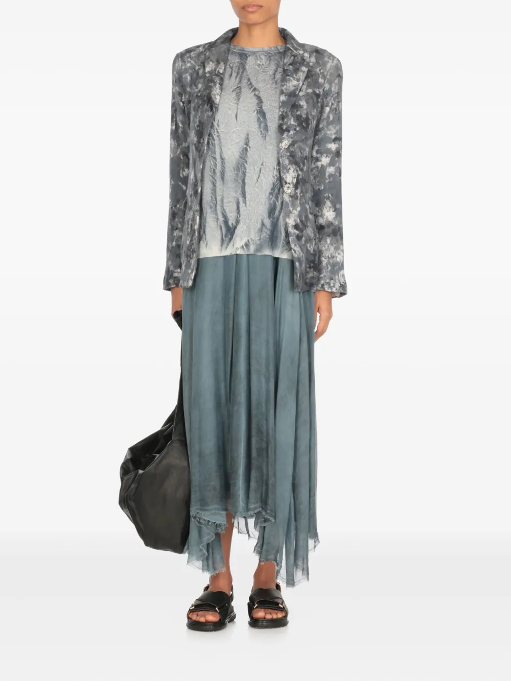 Avant Toi Blazer met puntige revers en patroon Blauw