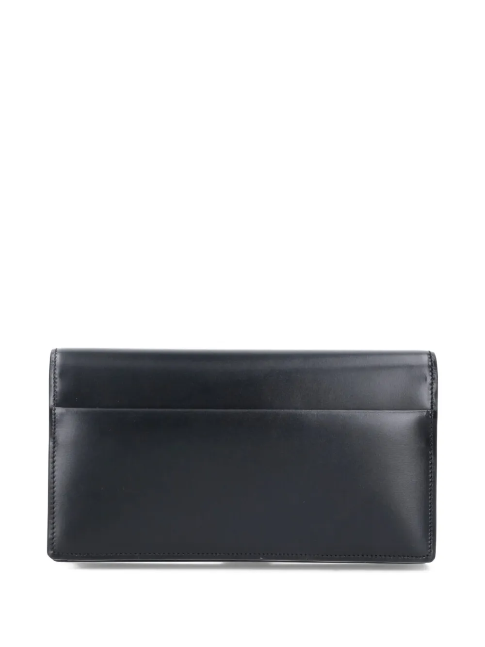 Saint Laurent Clutch met logoplakkaat en kettingband - 000 BLACK