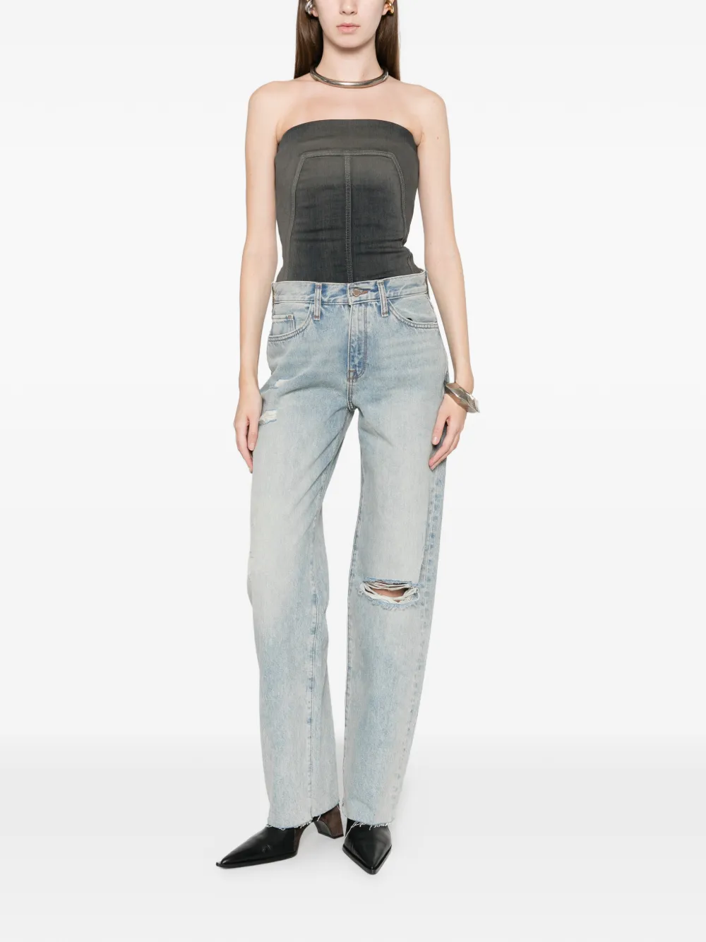 Triarchy distressed frayed jeans | Straight-Leg Jeans | Image 2