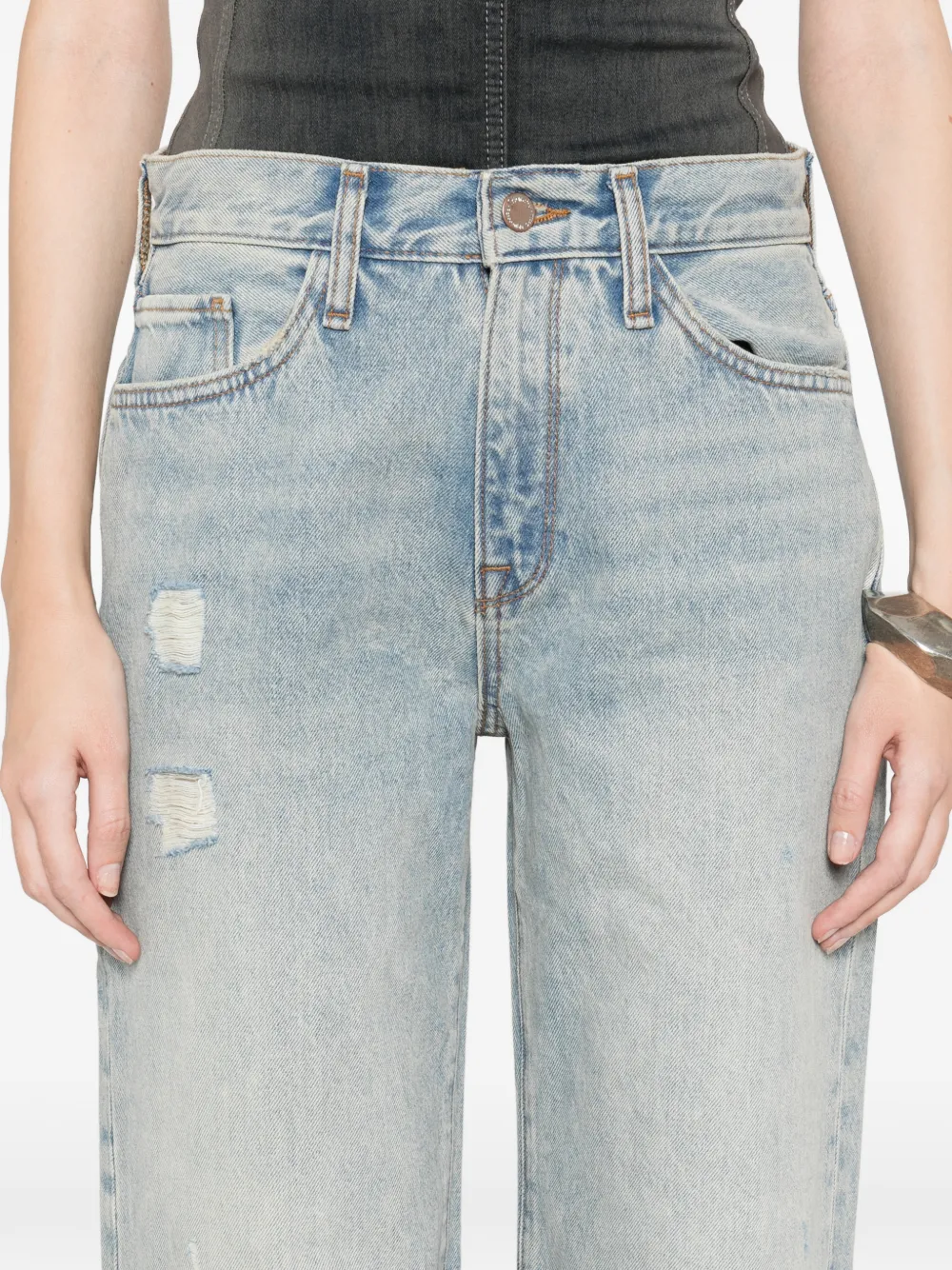 Distressed Frayed Jeans