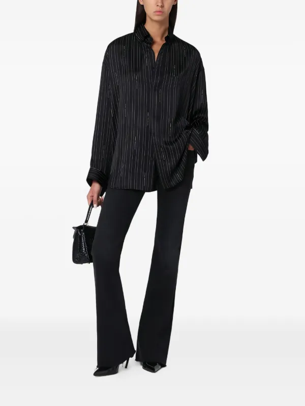 Balenciaga ピンストライプ シャツ | ブラック | FARFETCH JP