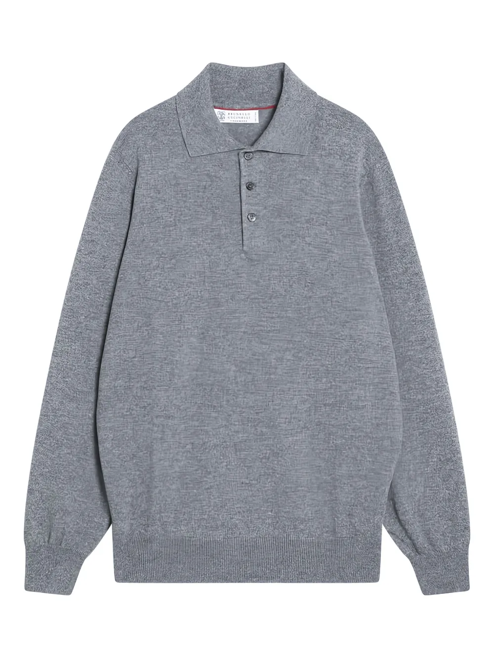 Brunello Cucinelli Poloshirt met lange mouwen Grijs