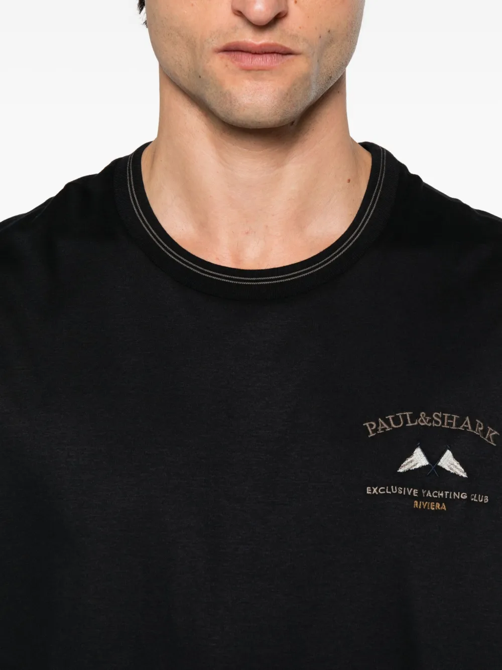 Paul & Shark T-shirt met logodetail Blauw