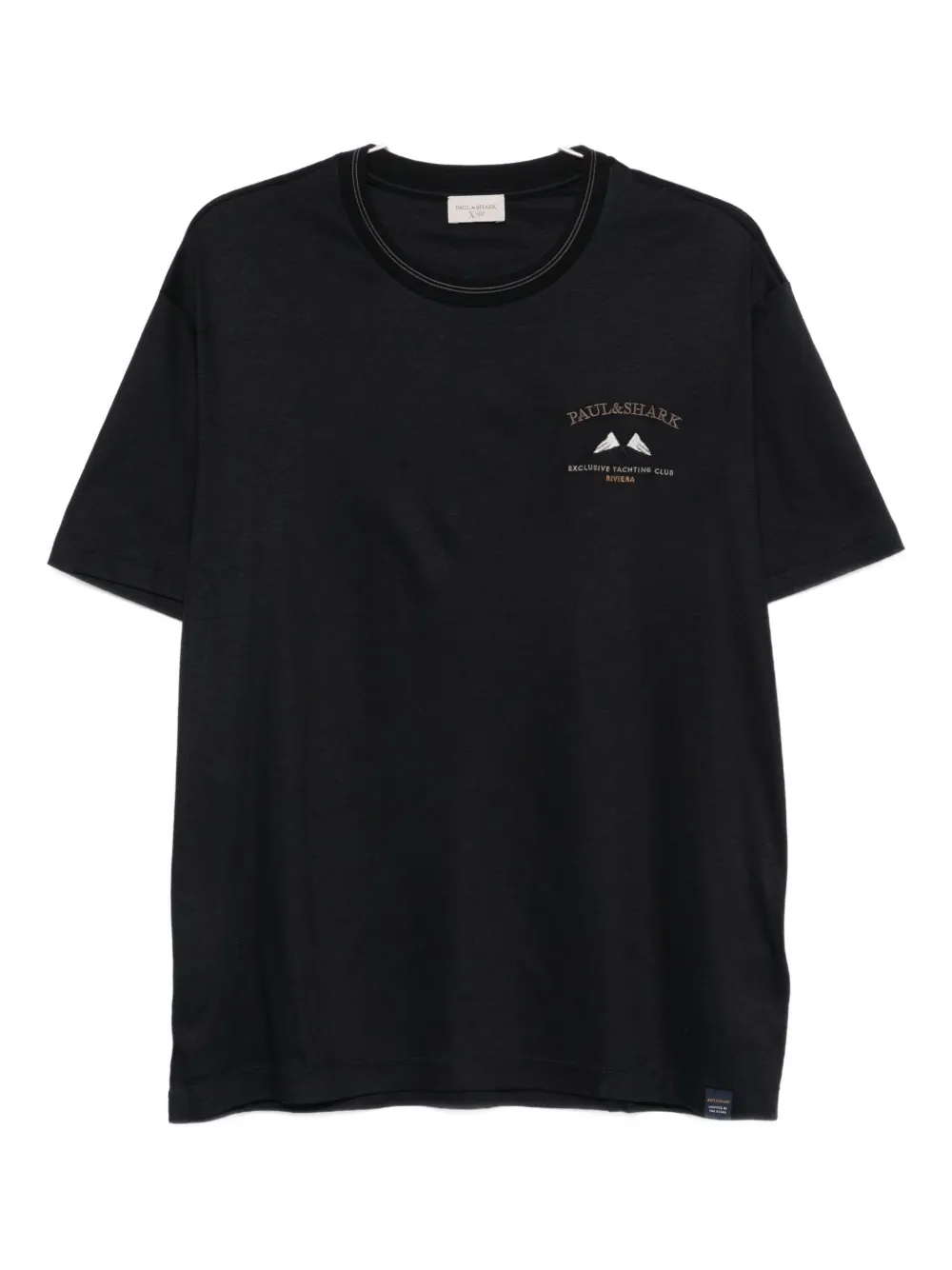 Paul & Shark logo-detail crew-neck T-shirt Blauw