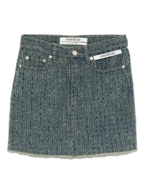 Kimhekim logo-patch knitted skirt