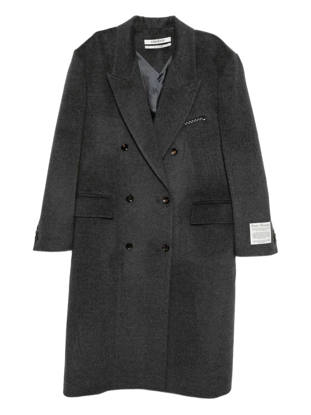 Kimhekim double-breasted wool-blend coat | Grey | Image 1