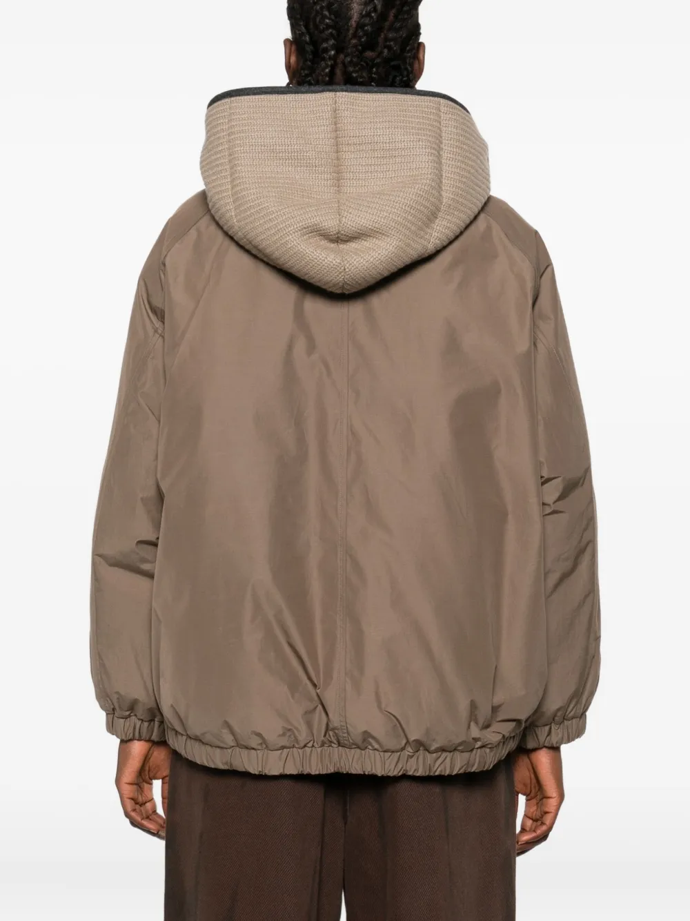 Brunello Cucinelli Hooded Jacket In Brown