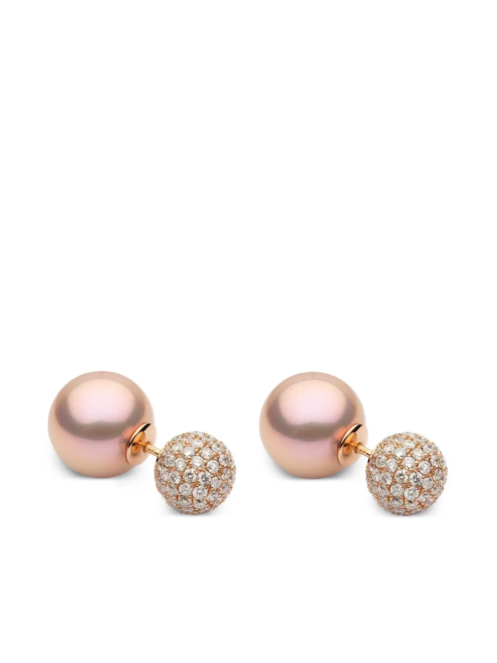freshwater pearl diamond earrings