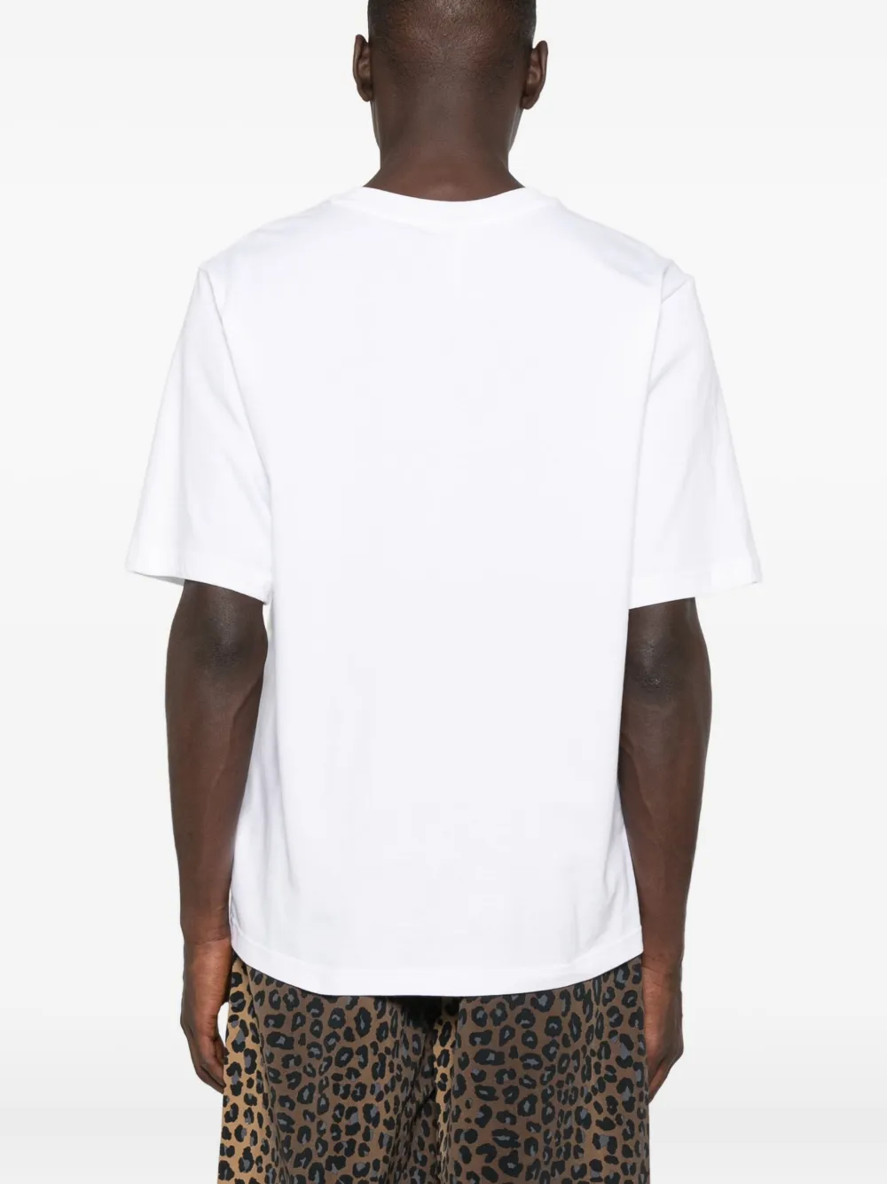 adidas T-shirt met luipaardprint en logo Wit