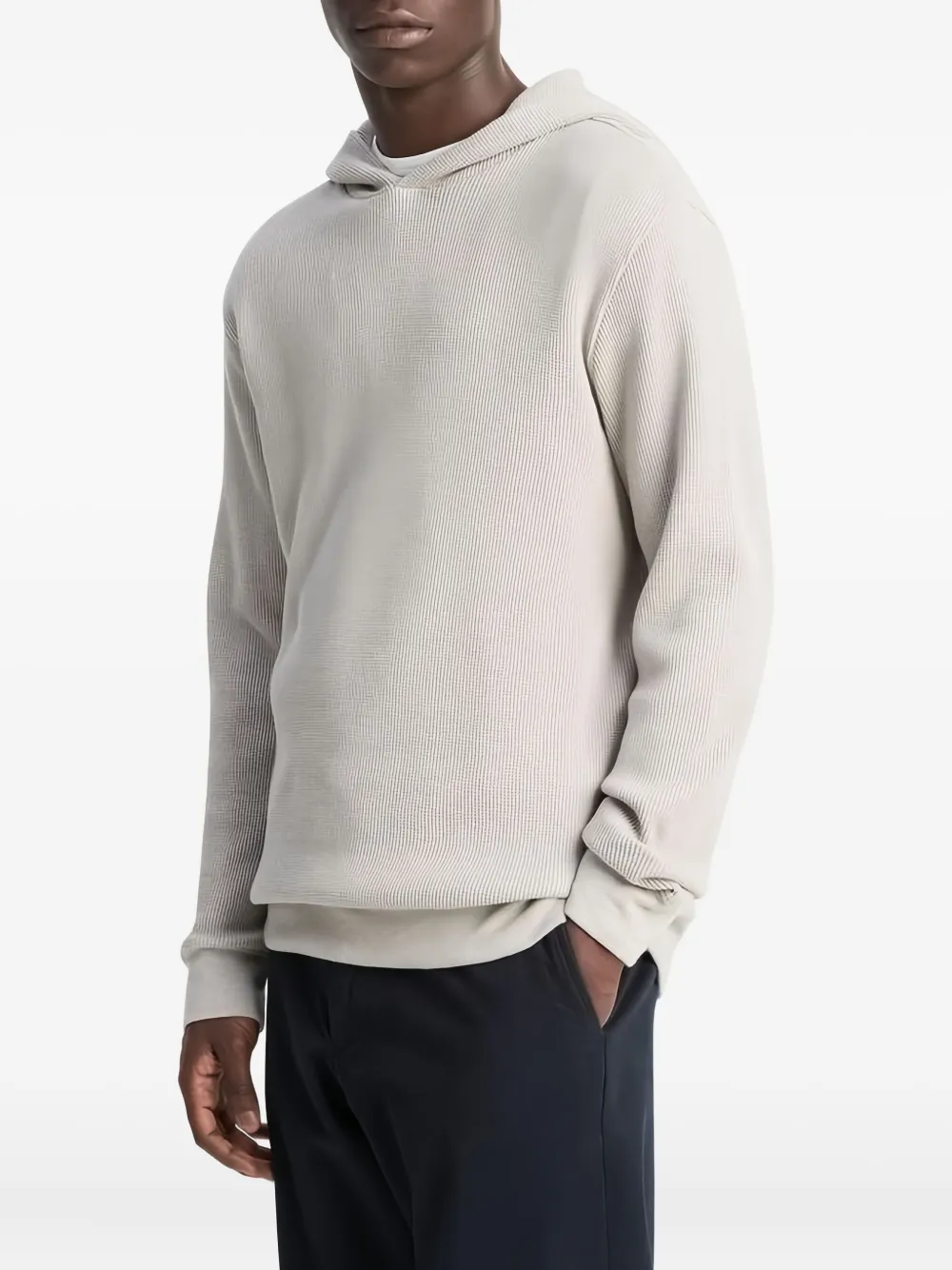 Vince Mouline Thermal Pima Cotton Hoodie In Neutral