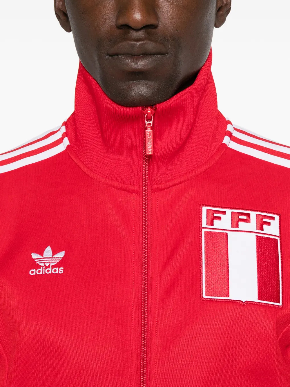 adidas Peru sweater met rits Rood