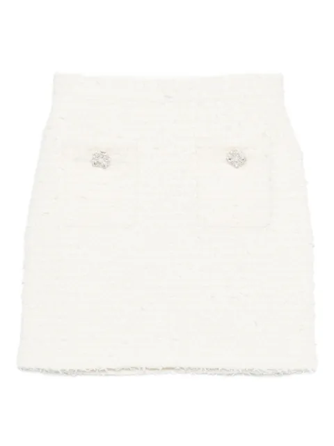 Self-Portrait embellished tweed skirt