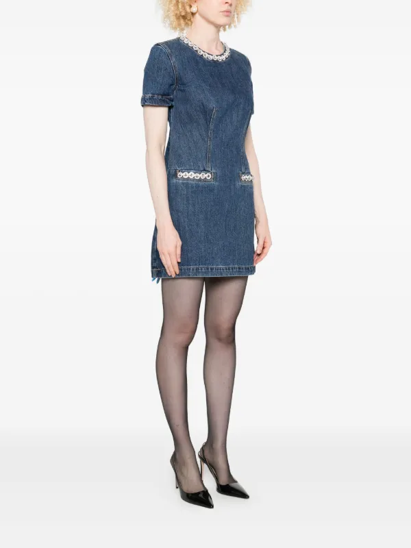 Self-Portrait デニムミニドレス Self-Portrait デニムミニドレス | ブルー | FARFETCH JP