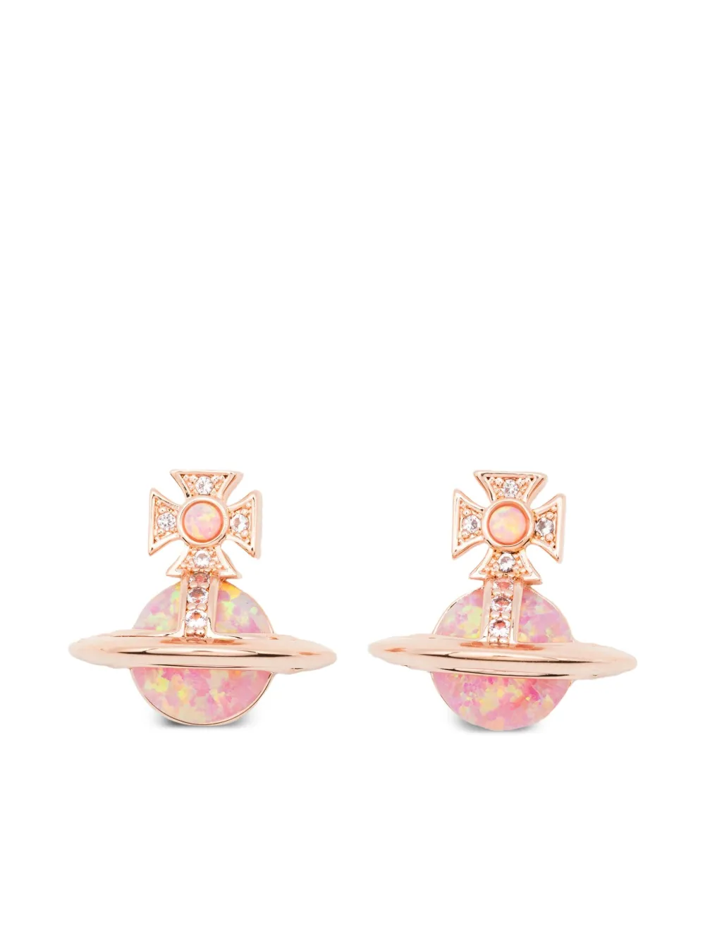 Vivienne Westwood Orb cross earrings - ゴールドトーン Vivienne Westwood Orb cross earrings - ゴールドトーン