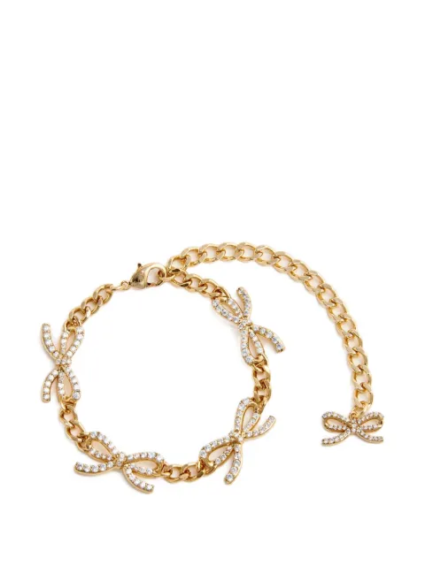Self-Portrait crystal-embellished chain necklace