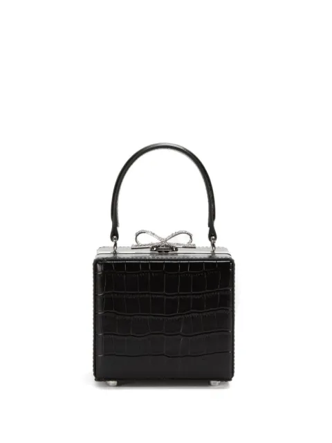Self-Portrait crystal-bow box handbag