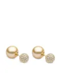 Yoko London 18K yellow gold south sea pearl and diamond earrings