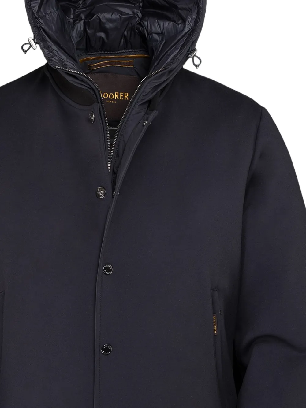 Moorer Bomberjack met capuchon Blauw