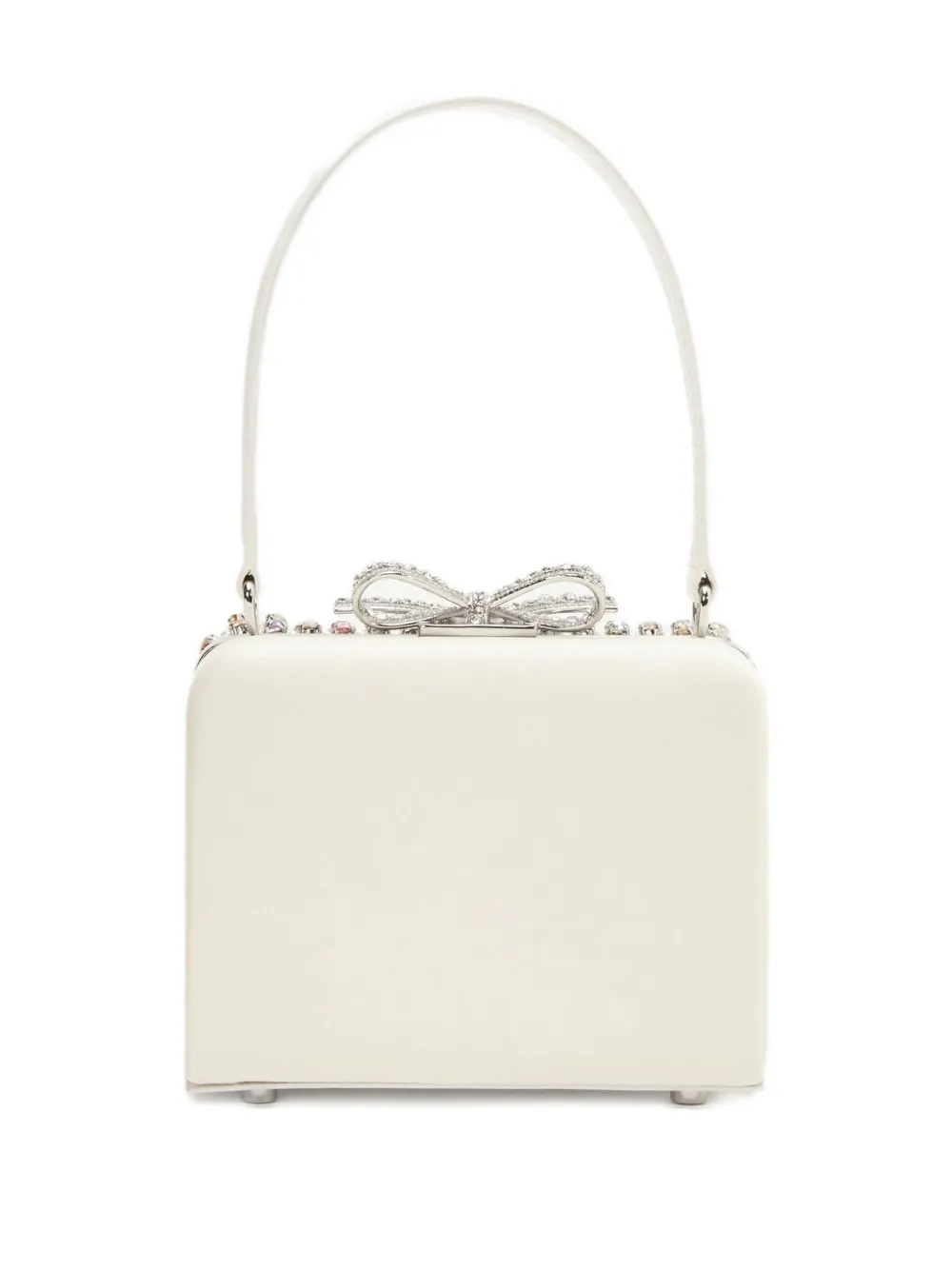 Self-Portrait Kids crystal-embellished bow bag Wit