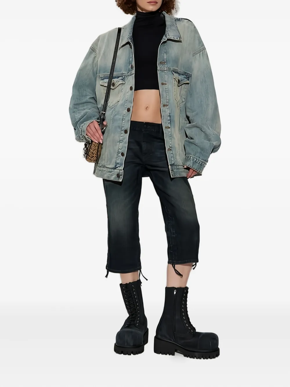 Balenciaga distressed detail denim jacket | Denim Jackets | Image 2