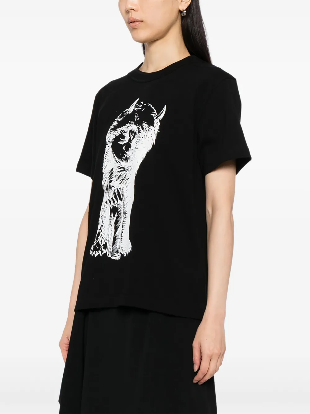 Sacai プリント Tシャツ | ブラック | FARFETCH JP