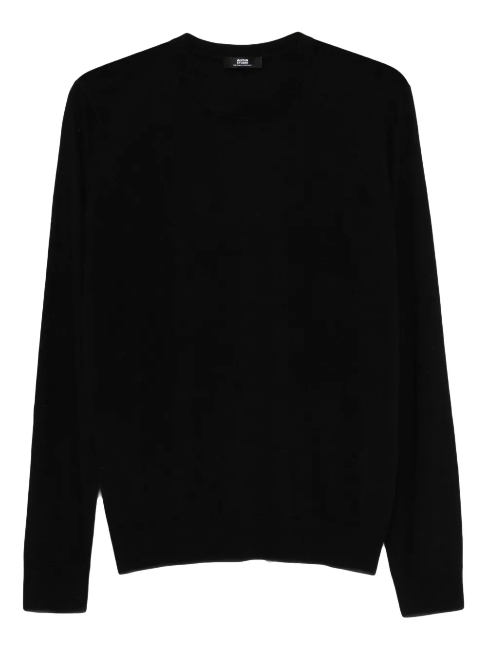 round-neck long-sleeve sweater