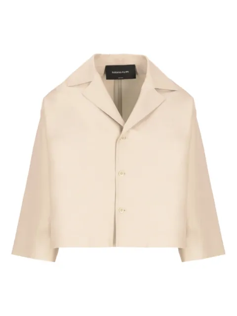 Fabiana Filippi notched-lapel cropped jacket