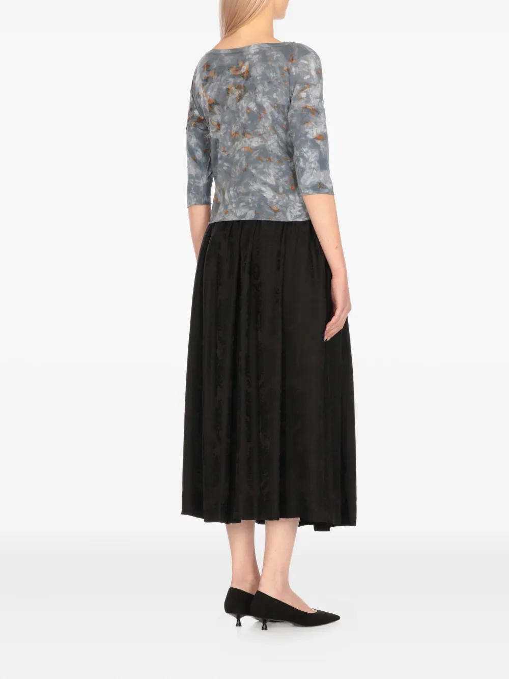 Avant Toi Top met cropped mouwen Blauw
