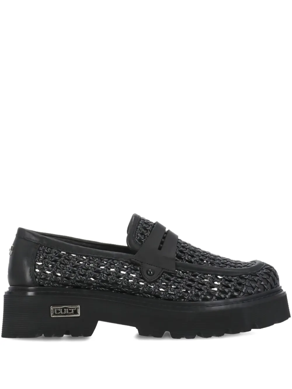 Cult woven platform loafers Black