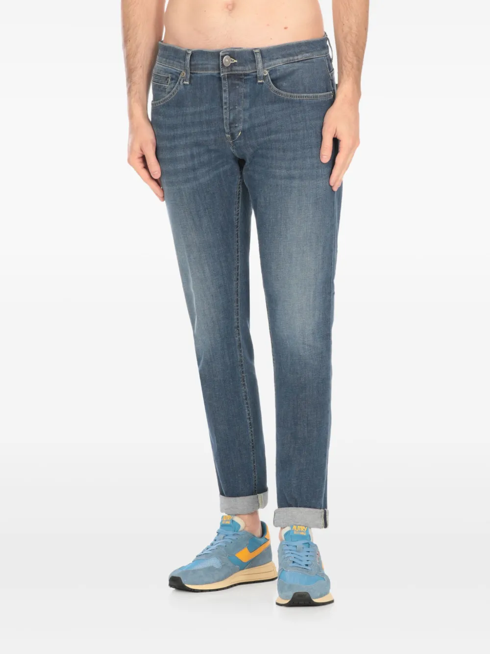 DONDUP George jeans met omgeslagen pijpen Blauw