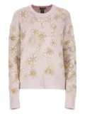 Avant Toi floral-embroidered sweater - Neutrals