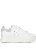 Cult crystal-embellished platform sneakers - White