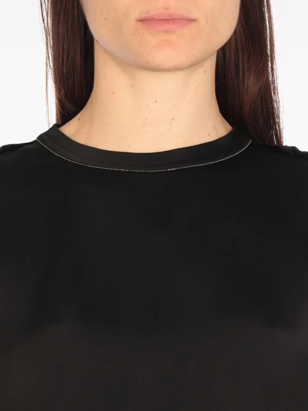 Fabiana Filippi T-shirt met ruches Zwart