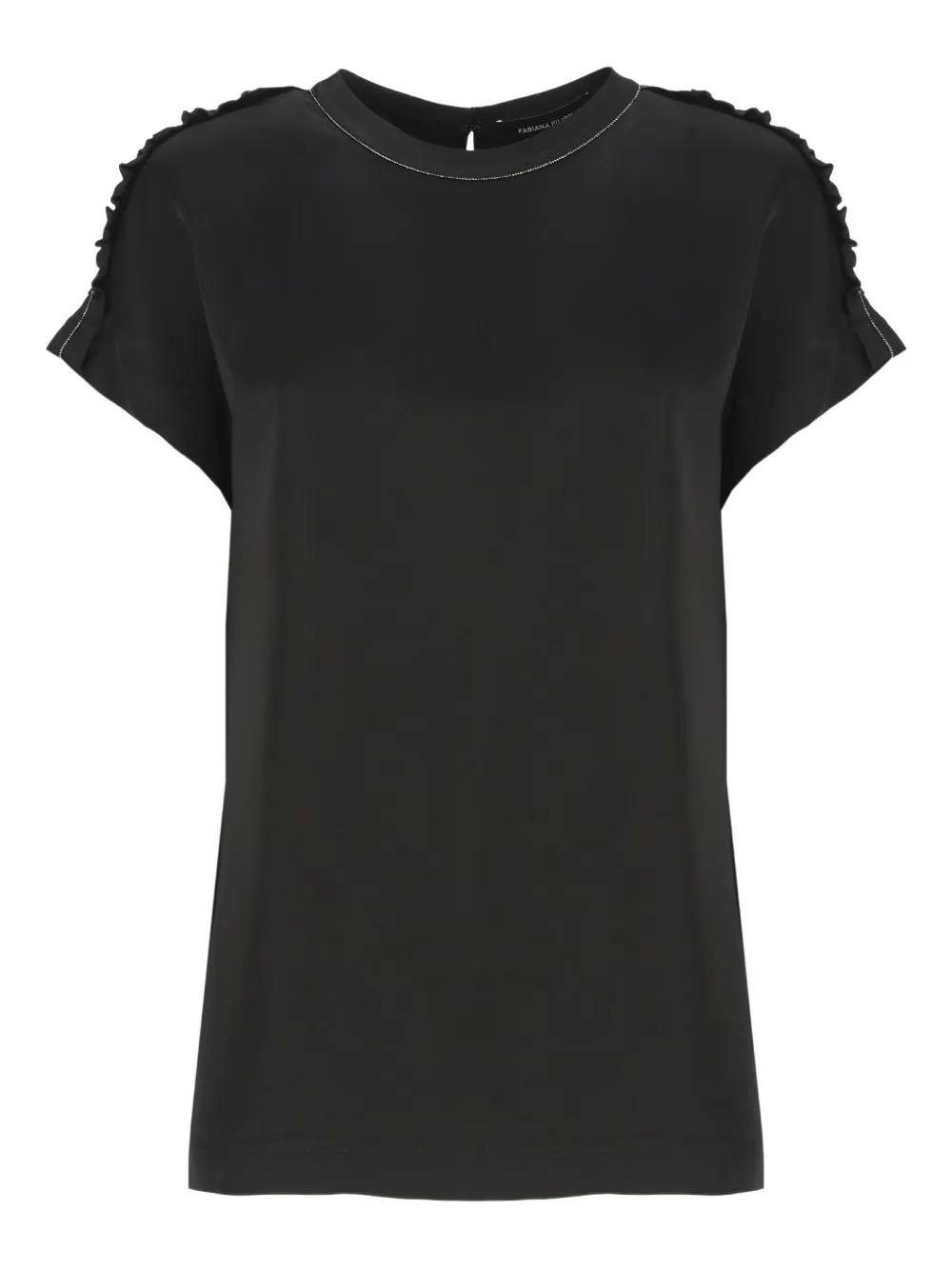 Fabiana Filippi T-shirt met ruches Zwart