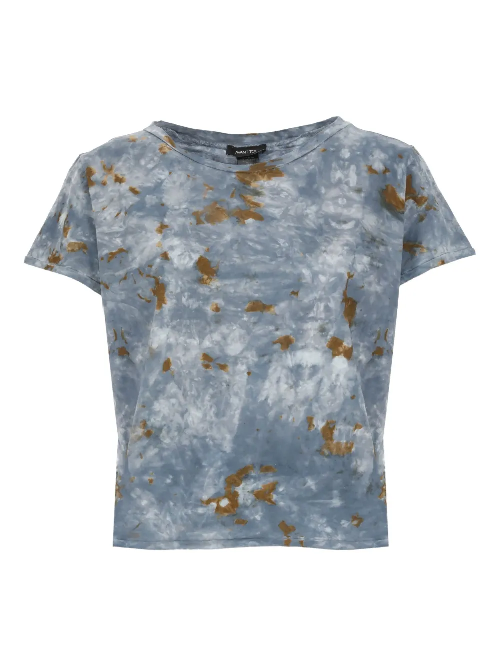 Avant Toi Katoenen T-shirt met tie-dye print Blauw