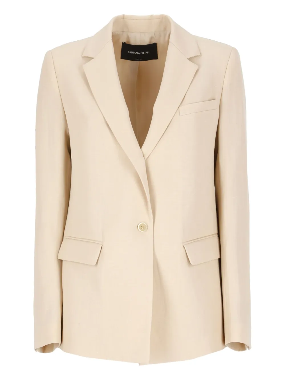 Fabiana Filippi Blazer met enkele rij knopen Roze