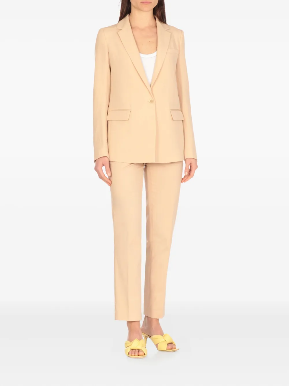 Fabiana Filippi Blazer met enkele rij knopen Roze