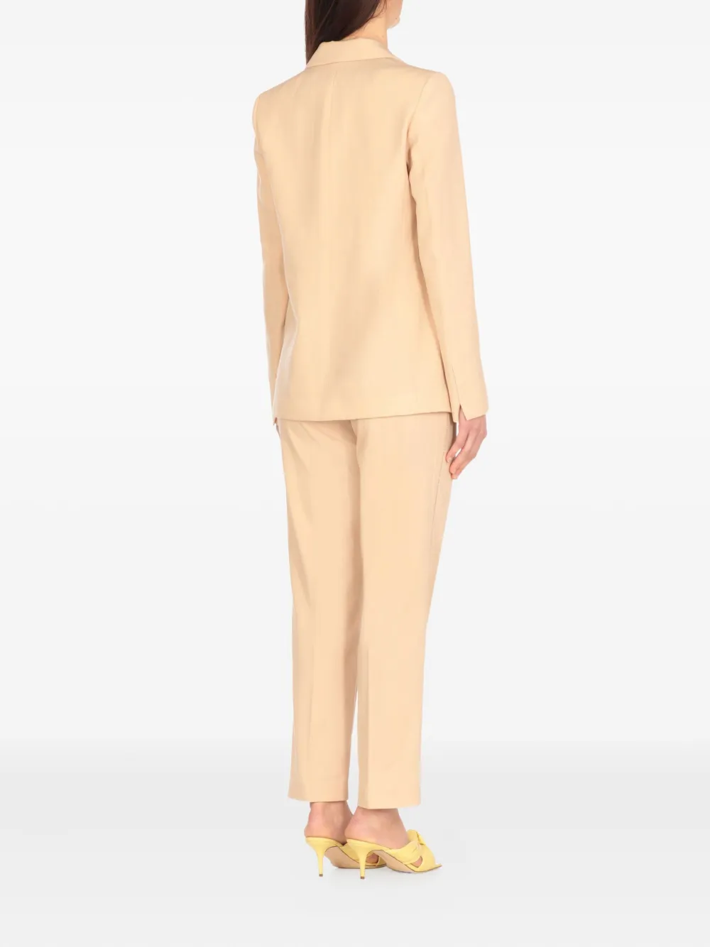 Fabiana Filippi Blazer met enkele rij knopen Roze