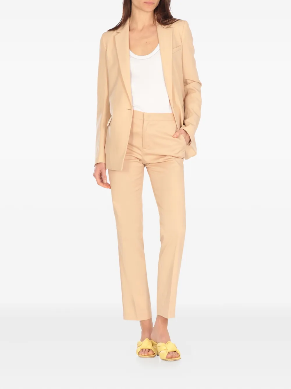 Fabiana Filippi Blazer met enkele rij knopen Roze