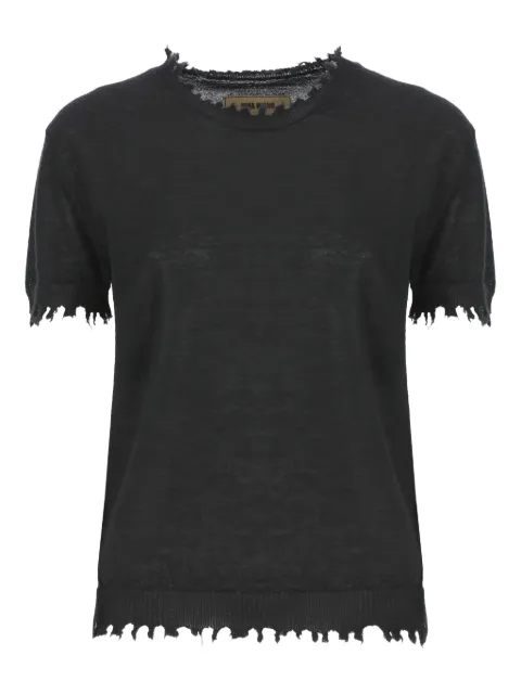 Uma Wang frayed-edge cashmere top