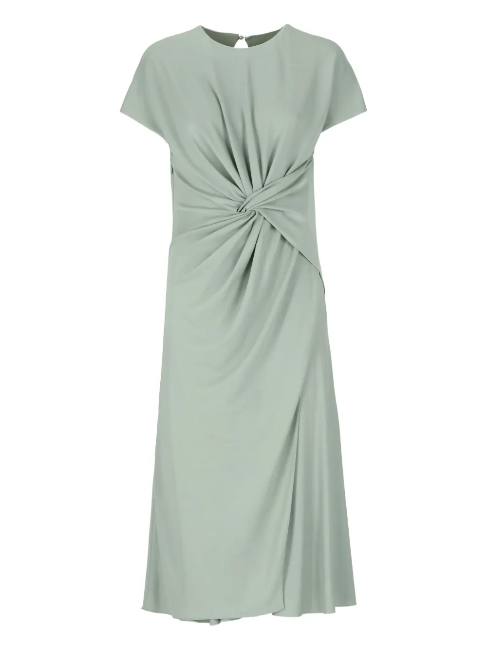 twist-front short-sleeve dress