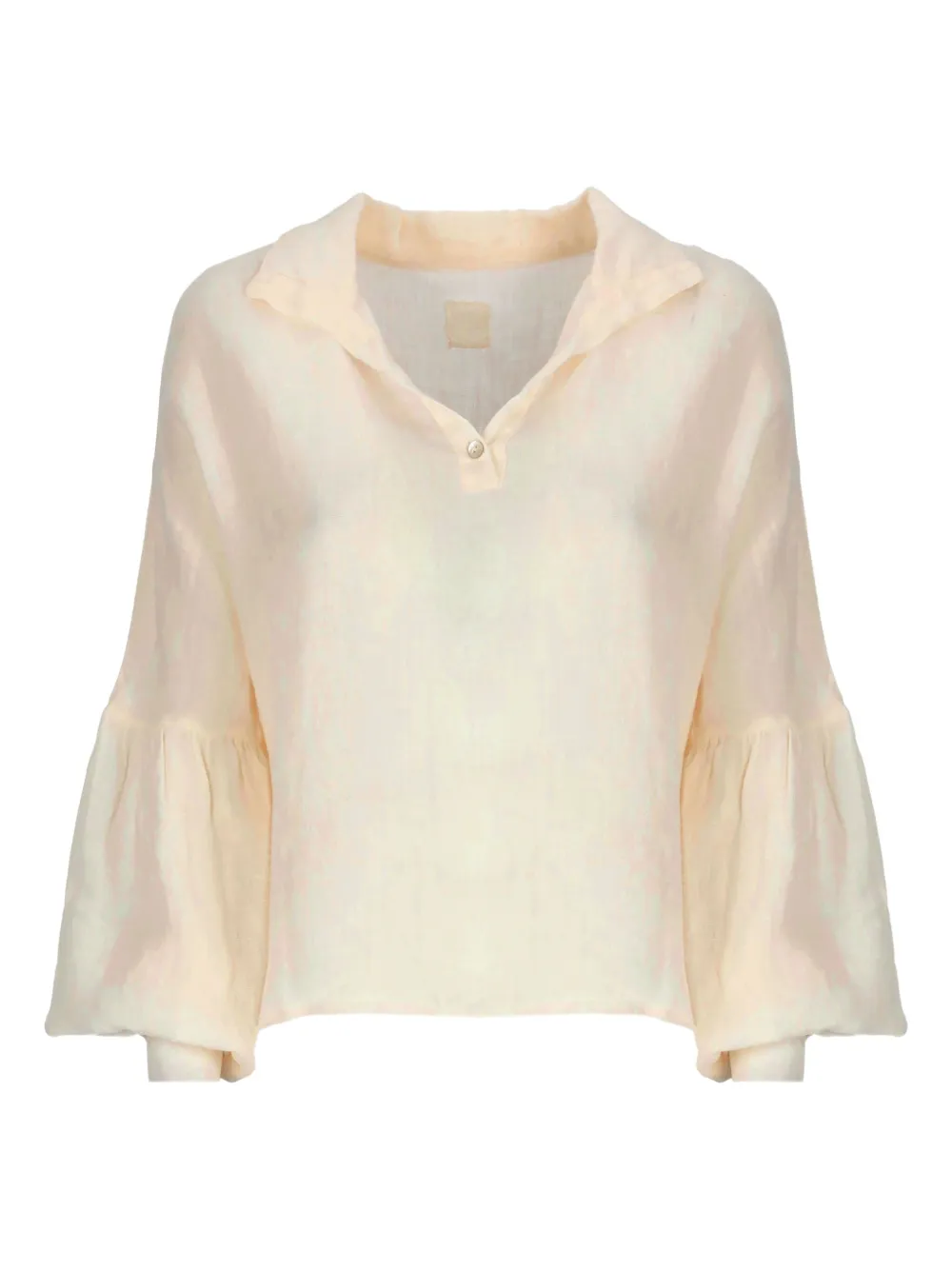 collar balloon-sleeve blouse