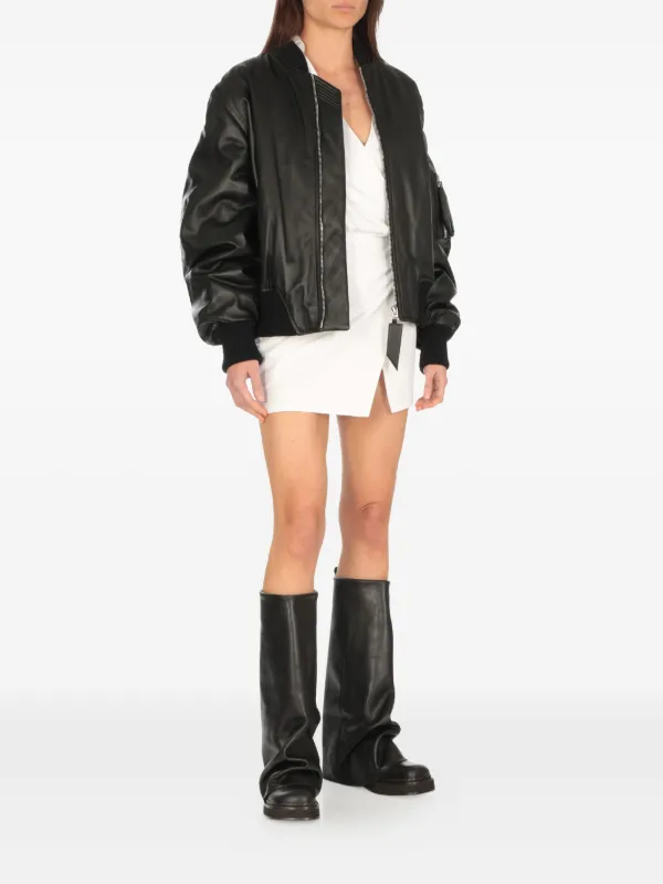 The Attico Stivali Al Ginocchio In Pelle Nero FARFETCH IT