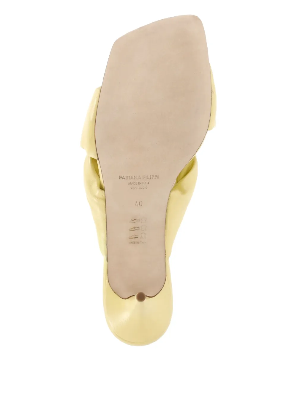 Fabiana Filippi 70mm knotted square-toe sandals Yellow