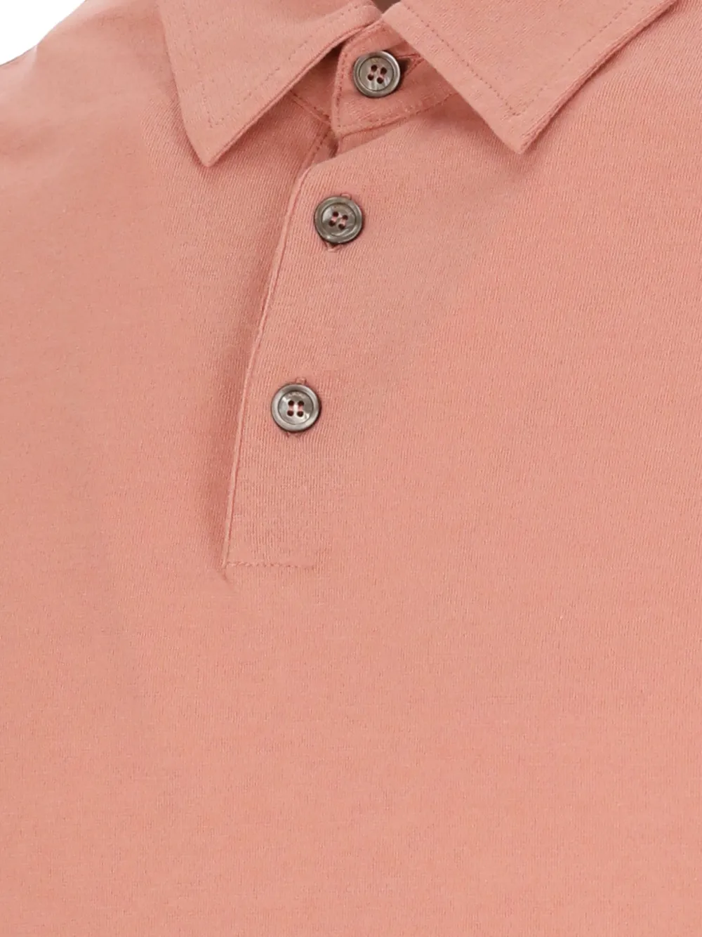 Zanone three-button cotton polo shirt Oranje
