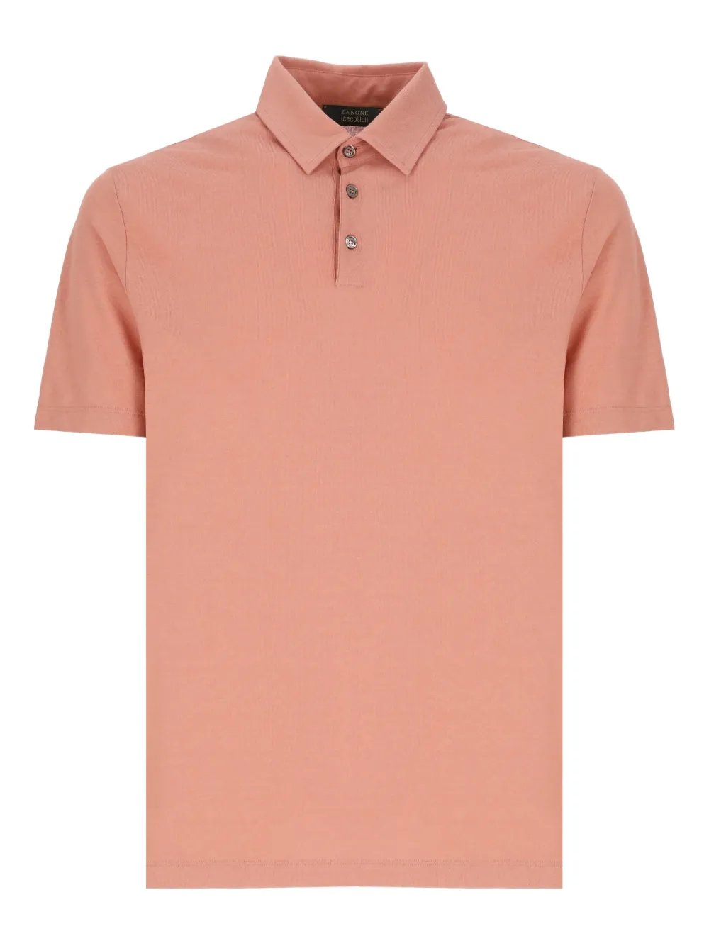 Zanone three-button cotton polo shirt Oranje